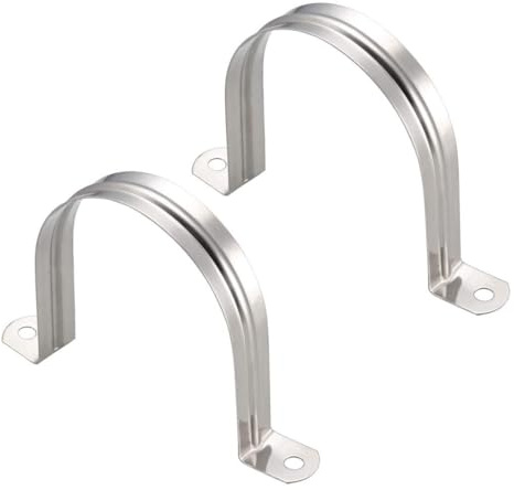 Unifizz Collier de tuyau rigide de 80 mm (3,1 pouces) à 2 trous en acier inoxydable 304, serre-câble, collier de tuyau, support de conduit, 2 pièces
