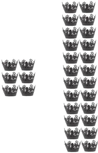 PRETYZOOM 120 Stk Hohle Pappbecher Cupcake-verzierung Halloween-zubehör Halloween-kuchen Cupcake-wraps Aus Spinnennetz Cupcake-förmchen Muffinförmchen Muffin-backförmchen Vereiteln Papier