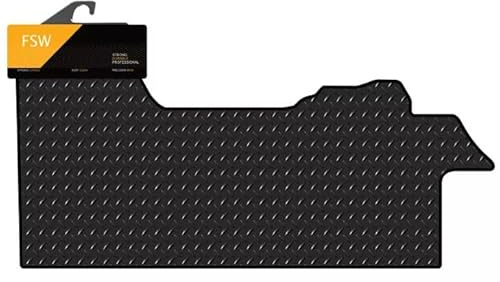 FSW Tailored Van Mats Fits Vauxhall Movano Van 2022-Onwards Van Front | 3mm Rubber, Custom Fit, Heavy Duty Floor Mats, Anti-Slip, Waterproof