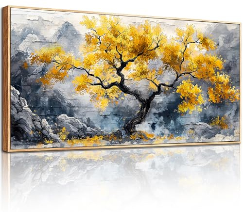 hyidecorart Quadro con Cornice Moderni Albero della Vita Salotto 50x100 cm
