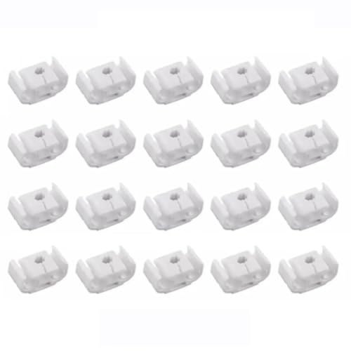 20 Stück Doppelt Halterung Leitungshalter Clips 811611797 Weiß | Bremsleitung Halter Bremsleitung Clip Auto Bremsschlauch Clips für Seat Skoda V..W