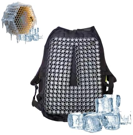 HomeGlebosc Distanziatore leggero per zaino di ventilazione, accessori per escursionismo e ciclismo, allevia il soffocamento e riduce la sudorazione, Nero , S