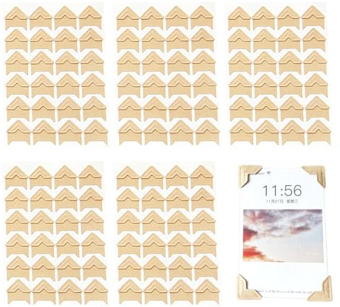 Photo Corners for Scrapbook, 120 Pcs Self-Adhesive Photo Stick Corners, Mounting Corners, Picture Edge Stickers, Brown Albums DIY Craft