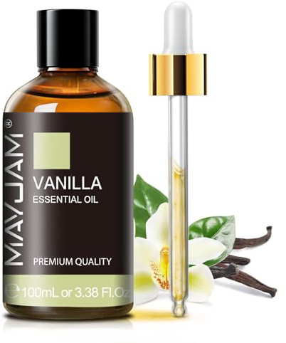MAYJAM Vanille Ätherisches Öle für Diffusor 100ML | Vanilleöl für Luftbefeuchter, DIY, Home, Wardrobes
