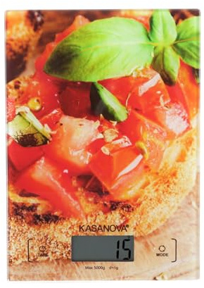 KASANOVA Bilancia da Cucina Digitale bruschetta 5 kg