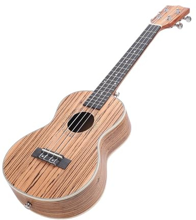 Yechiry 26 Zoll Tenor Ukulele, Zebra Wood Ukulele Set mit Reichhaltigem Sound & Bag, Riemen, Tuner, 4 Zusätzlichen Nylon -Saiten, 2 Picks für Alle Altersspiele