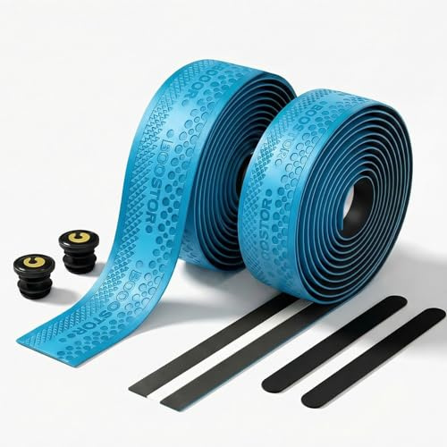 BOOSTOR Fahrrad Lenkerbänder Rennrad Lenkerbänder für MTB und Urban Cycling 2 Rollen Lenkerbänder Blau