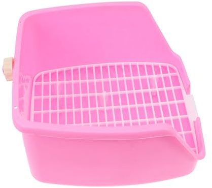 FRCOLOR Kleintier Leicht zu Reinigen mit Abnehmbaren Gittern aus Kunststoff Toilette Geeignet für Meerschweinchen in Kleinen Tierkäfigen