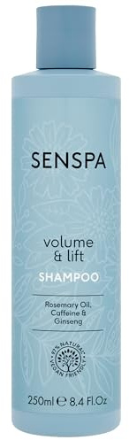 SenSpa Volume & Lift Shampoo 250ml – Boosts Fullness & Shine – Rosemary, Ginseng & Caffeine – Sulphate-Free Natural Haircare for Fine Hair – 97% Natural, Vegan Friendly – Gift for Her