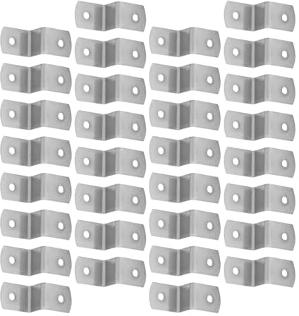 Mipcase Clip a forma di Z per cornici 50 pezzi elementi di fissaggio in metallo resistente staffe per supporto foto e tela offset ferramenta per mensole e piani di tavoli adatte per