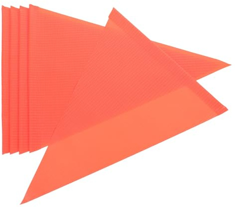 DIYEAH Lot de 5 Drapeaux de Sécurité pour Vélo en PVC Réfléchissant 21X30X30 CM Drapeaux D’Avertissement Colorés pour Vélo Garçon et Filles Fauteuil Roulant et Trottinette Visibilité