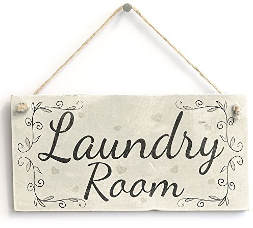 Laundry Room Hanging Door Sign, Cottage Style Utility Decor | Homely utility space finishing touch
