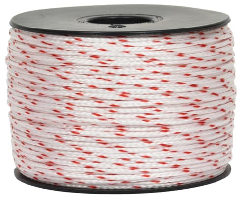 Corderie Italiane 006004325 Cordino nylon bianco/rosso 1,8 mm - 100 mt su rocchetto