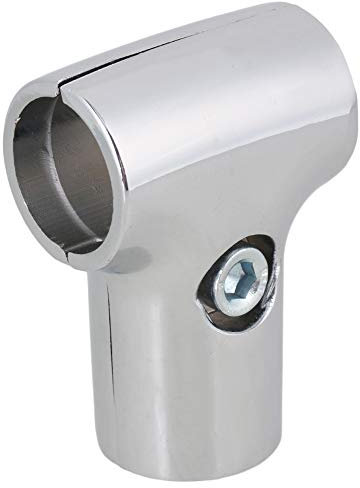 BQLZR Silver 25mm Display Rack Clamp Pipe Fittings Scaffold Composite Tube Tee Connector