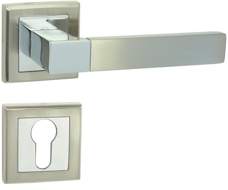 Domino Maniglia Real-QR M6/M9 PZ Cilindro profilo in nichel cromato [Cilindro a Profilo]