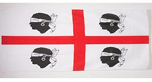 AZ FLAG - Drapeau Sardaigne nationaliste Sardisme - 90x60 cm - Drapeau Nationalisme Sarde 100% Polyester Avec Fourreau et Cordelette - Pavillon 50 g