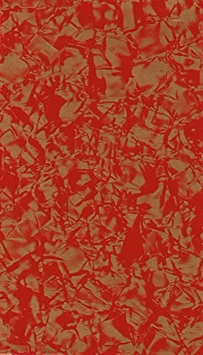 Wachsverzierfolien geknittert Anzahl 1 Stück, Größe 155 x 90 mm, Farbe rot/gold