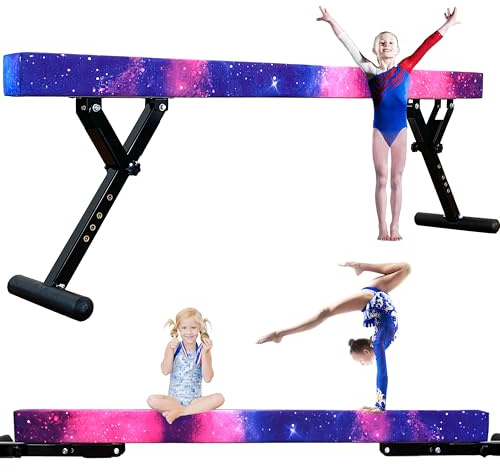 MARFULA Adjustable Balance Beam 8 ft Gymnastic Beam Adjustable Height for Kids and Teenage of All Levels, Gym Equipment for Athlete Home and Club Use