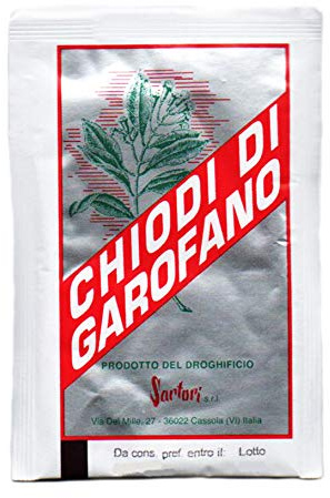 Chiodi di garofano macinati - 4 bustine da 5 gr - per aromatizzare la frutta cotta, i dolci, le salse, gli arrosti, gli stufati, i vini, i liquori e gli infusi.