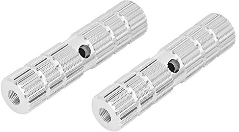 X AUTOHAUX 2-teiliger BMX Fahrradfußstifte Bike Pegs Anti-Rutsch Fußrasten Fußpedal Schraubpegs für BMX MTB Fahrrad Achse Hintere Fußrasten 3/8 Zoll Silber