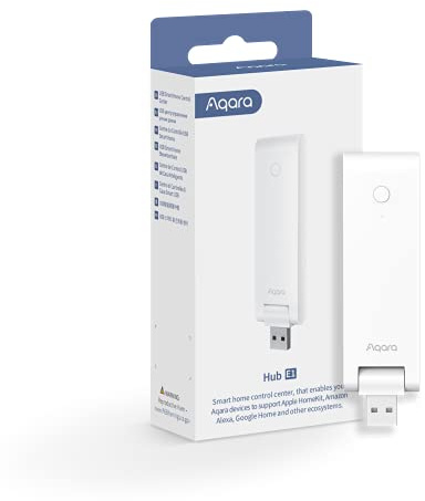 Aqara Hub de Domótica E1(Requiere Wi-Fi de 2,4 GHz), Interfaz USB-A de Alimentación, Zigbee 3.0, Repetidor WiFi(Hot Spot), Compatible con HomeKit, Alexa, Google Assistant e IFTTT