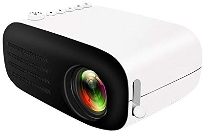 Siqi Mini Proyector Video-Proyector Portátil, Proyector Multimedia de Cine en Casa, Compatible con Full HD 1080P Hdmi, Vga, USB, AV, Laptop, Smartphone-White