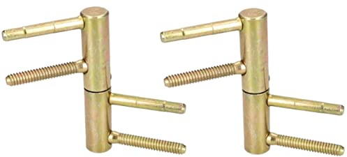 KOTARBAU® 2er Set Einbohrband 20 mm Messing Universal Türscharnier Haustürband Robust Zargenband Futtertüre Hohe Tragkraft Zylinderkopf Verstellbar
