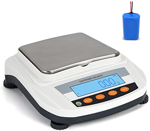 Bonvoisin Analysenwaage 3000g/0,01g, 17 Einheiten, Zählen & Auto-Kal | Hochpräzise Digitalwaage mit Edelstahlplatte, Dual-Power & 32h Akku, für Labor, Schmuck, Industrie