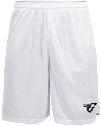 Frankie Garage - Pantalone Sportivo per Uomo, Pantaloncino Tecnico per Allenamento, Sport o Palestra L Bianco