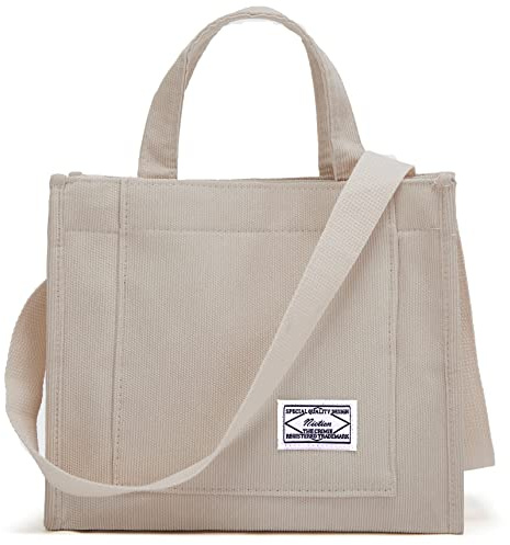 Niction Tragetasche Frauen Kleine Umhängetasche Stilvolle Tote Handtasche für Frauen Cord Hobo Bag Mode Crossbody Tasche College Tasche 2023, Weiss/opulenter Garten, Einheitsgröße