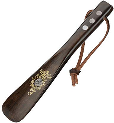 XCC Shoehorn 22/50/70 chausse-pied en bois massif chausse-pied avec un manche très long Porter un soulève-chaussure paresseux (Color : Brown, Size : 22cm)