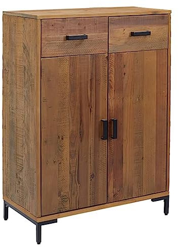 vidaXL Schuhschrank 75x40x110 cm Massivholz Kiefer Recycelt