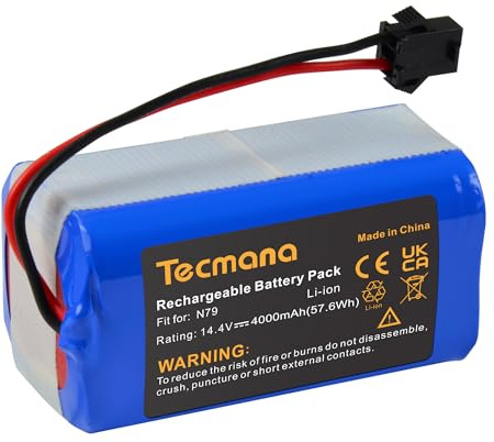 Tecmana 14,4V 3000mAh Batería para Ecovacs Deebot N79 N79S DN622, para Tesvor X500 Eufy RoboVac 11, 11S MAX 30, 30C MAX 12 15C MAX 15T 35C, para Conga Excellence 990 950 1090