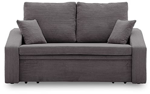 Sofa Dorma mit schlaffunktion, einfacher Aufbau, modernes Design, polstermöbel. Schlafcouch zum Wohnzimmer. Widerstandsfähiges, Minimalistisches Design (POSO 022)
