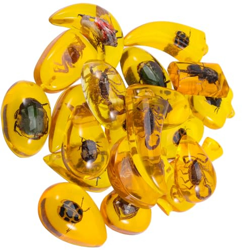 ibasenice Bernstein Insekten Anhänger 6X3X4Cm Harzhandwerk Lernspielzeug Fossilien Exemplar Naturwissenschaftliche Dekoration Für Schule Und Kinder