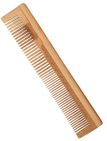 FRCOLOR Pettine senza Manico in Legno per Chioma Uomo e Donna, Pettinino a Denti Stretti per Modellare e Districare, per Creare Acconciature Varie