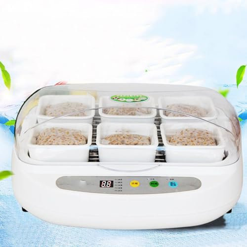ALSUP Fermentador de Natto Eléctrico Automático - 3.5L Versátil Vasos de Acero Inoxidable para Yogur, Tempeh, Verduras en Escabeche