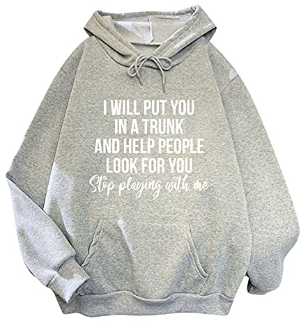 Sudadera con capucha para mujer, diseño de anime 2024, ajuste holgado, con forro de lana, esencial para otoño, sudadera con capucha para adolescentes, te pondré en un baúl y ayudaré a la gente a