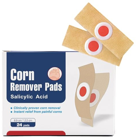 Removedor de callos de pie - Removedor de callos de pie de 24 piezas,Parches de eliminación de ampollas con orificio, yeso para el cuidado de los pies para callos, callos verrugas plantares