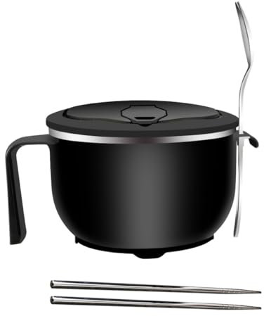 Cabilock Caja De Almuerzo 900 Ml Fiambrera Metálica Con Cubiertos Aislante Para Oficina y Hogar Color
