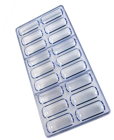 Molde de policarbonato para chocolate con 18 cavidades, forma ovalada, para caramelos y pasteles, herramienta para hornear, suministros de cocina