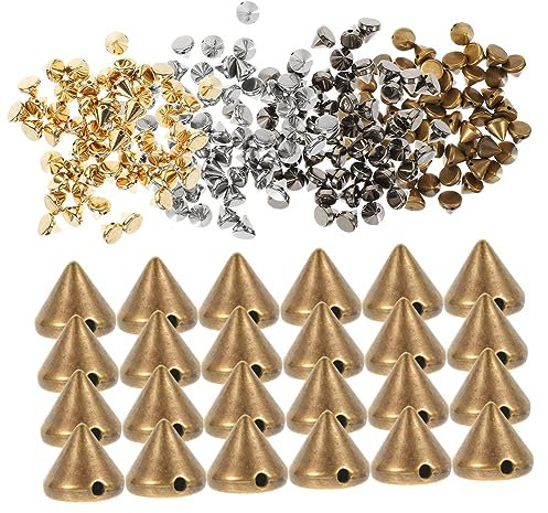 Artibetter Kit de 200 Remaches Metálicos de Aleación para Ropa y Zapatos, Estilo Punk Forma de Cono, Prácticos Fácil Instalación para Proyectos DIY