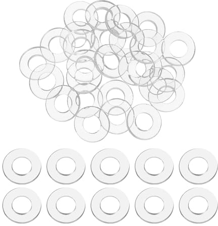 PATIKIL O-Ringe Dichtringe 4mm ID x 8mm OD x 1mm Dicke 200 Stück | Gummi Flache Unterlegscheibe, Runde Distanzhülsen Karosseriescheiben für Schrauben Duschkopf Wasserhähne Schläuche