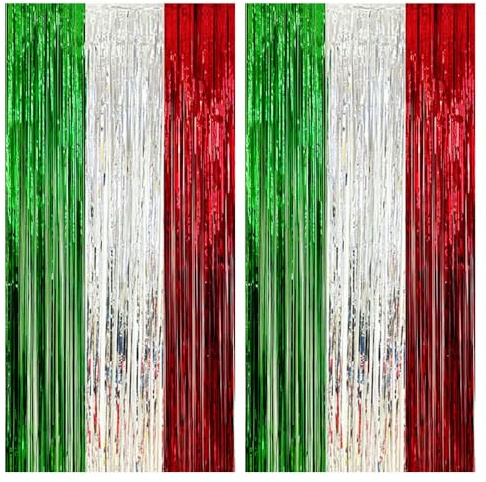 XFSRG Decorazioni Natale Tenda Sfondo Natalizio Tenda luccicante Set Tende 2 Pezzi Addobbi Natalizi Set Festa Natale Decorazioni Sfondo Fotografico Feste Natalizie Allestimento Scolastico