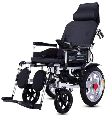 ZYXUXSJ Elektrischer Rollstuhl Faltbar, Elektrorollstuhl Faltbar Mit Li-Ion Battery 24V, Sitzbreite 50Cm, Gewichtskapazität 130 Kg, Für Ältere Und Behinderte Menschen Elektrorollstuhl,Schwarz
