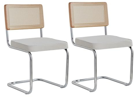 Uderkiny Juego de 2 sillas de visitantes, sillas de conferencias, sillas voladizas, sillas de oficina, sillas de comedor, adecuadas para salas de conferencias/salas de espera/oficina/restaurante