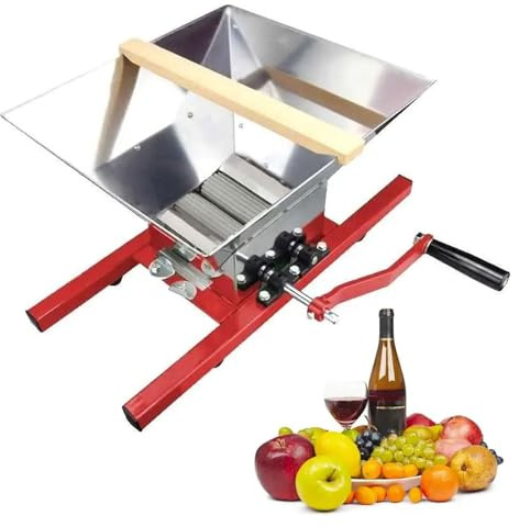 Fruit Crusher, 7L Edelstahl Manuelle Fruchtpresse mit Griff, Tragbarer Scratter Pulper zur Herstellung von Saft, Gewürzen oder Muss