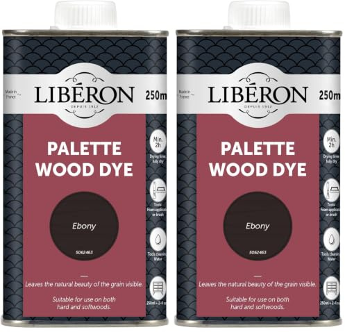 Libéron Palette Wood Dye Ebony 250ml (Pack of 2)