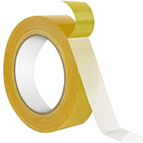 Redamancy 1 Inch X 33FT Double Sided Fabric Tape for Clothes Heavy Duty Hem Tape Wonder Web No Sew Iron On Adhesive Strong Washable for Curtains DIY Home Decor
