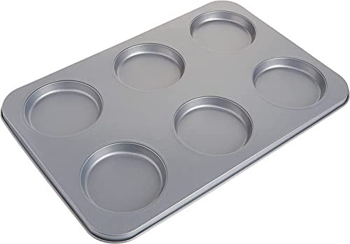 Cuisinart amb-6mtp Chef 's Classic Bakeware 6 muffin-top Aluminiumguss Pfanne 6-Cup silber